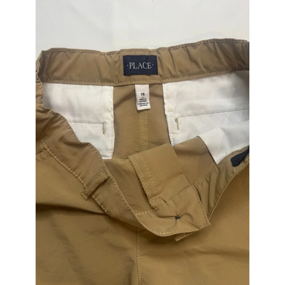 Childrens Place‎ Chino Shorts Boys 16 & 18 Tan Good Bundle Adjustable Waist